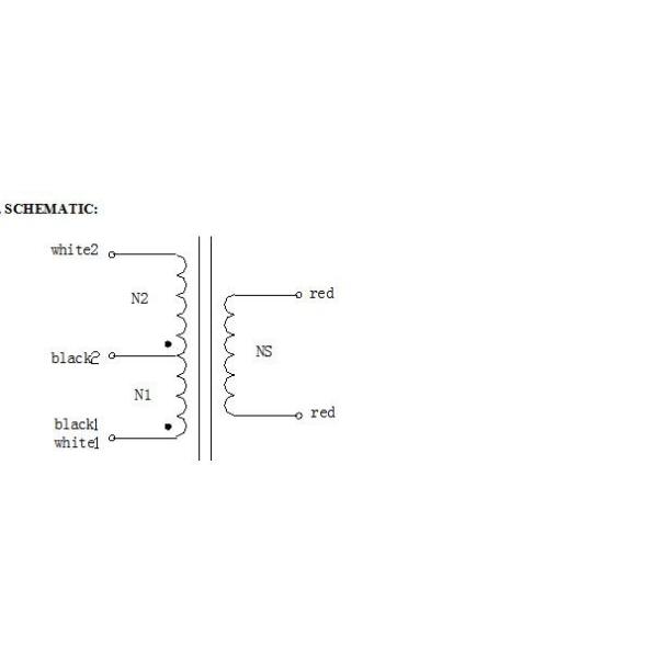 Single Phase Center Tapped Transformer , UL Lead Wire Linear Transformer