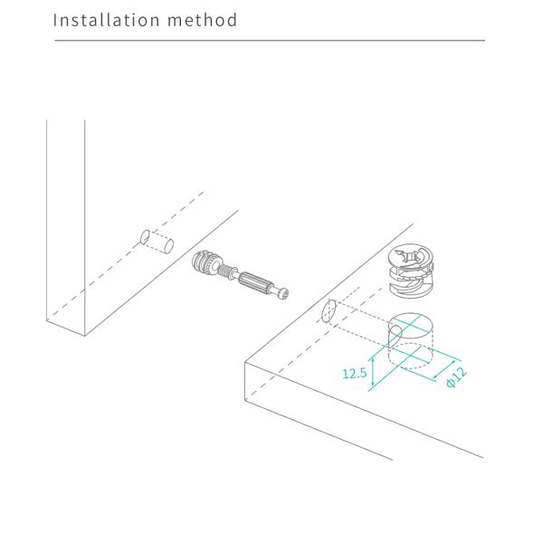 Adjustable Minifix Cam Lock ODM Flat Pack Cabinet Connector System