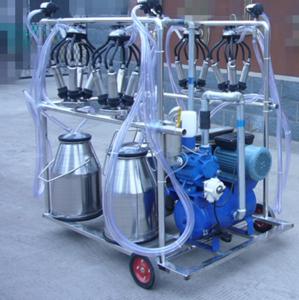 Buy cheap Diesel Engine Eletric Motor Mobile Sheep Milking Machine 550 l / Min Vacuum Pump Capacity product