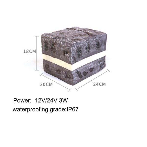 LED Stone lamp middle line luminous courtyard lawn lamp resin landscape lamp park scenic spot lighting