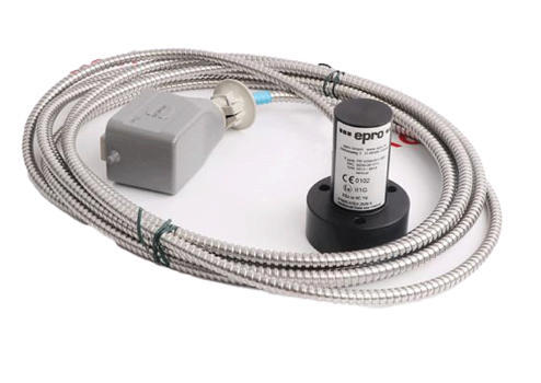 EPRO PR9268/202-100 Absolute Vibration Transducer with Vertical Measurement Armored 8m Cable for ≤100°C Operation