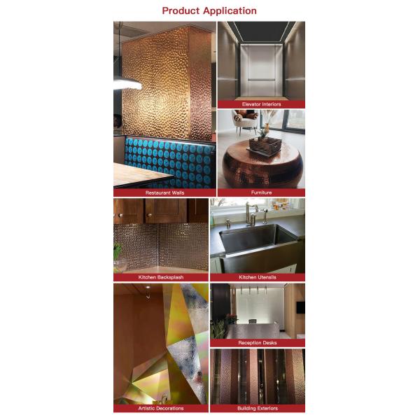 Customized Design Decorative Hammered Embossed Stainless Steel Sheet for Wall Panels and Ceiling Panels