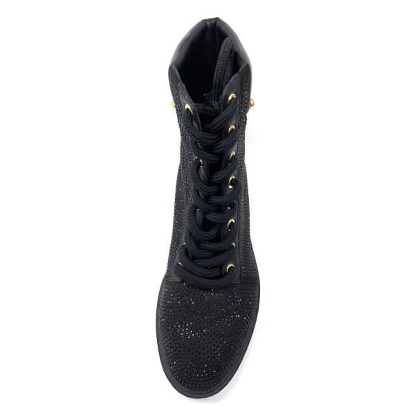 Customized Lace Up Womens Shoes Round Toe Shape With Mid Calf Height