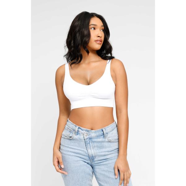 Enhanced Back Fat Seamless Body Fit Bra Deep Cup Invisible Push up Bra by HEXIN S-3XL