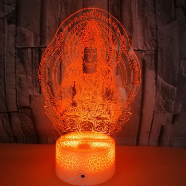 OEM picture 3D creative small table lamp Buddha statue LED decoration personalized custom gift table lamp night light
