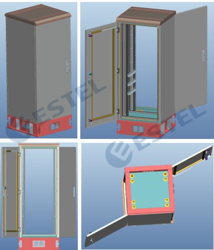 32U IP65 Aluminum Outdoor Telecom Enclosure