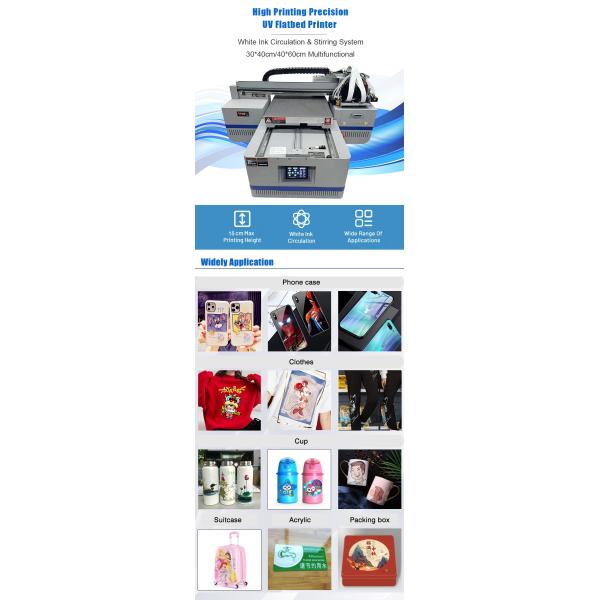 High Efficiency A2 Size Digital UV Flatbed Printer TX800 Printhead Inkjet Printers for Phone Case Plastic & Acrylic Printing