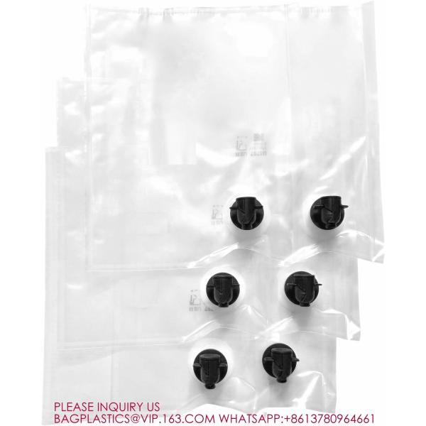 Bag-In-Box Bags Spout BIB Bags REFILLABLE, REUSABLE, Easy Filling Through Top Screw Cap