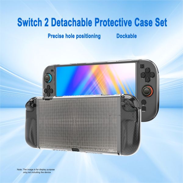 Diamond Pattern Design Split TPU Joy-Con Middle Frame Protective Case Kit for Nintendo Switch 2