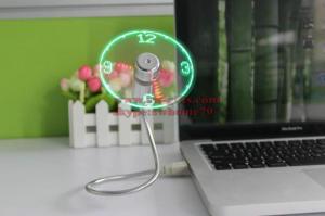 Buy cheap New Durable Adjustable USB Gadget Mini Flexible LED Light USB Fan Time Clock Desktop Clock Cool Gadget Time Display product