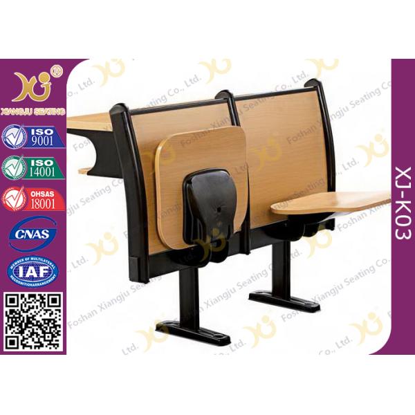 Double Person College School Desk And Chair, Wood Campus Bench And Table For Sudent