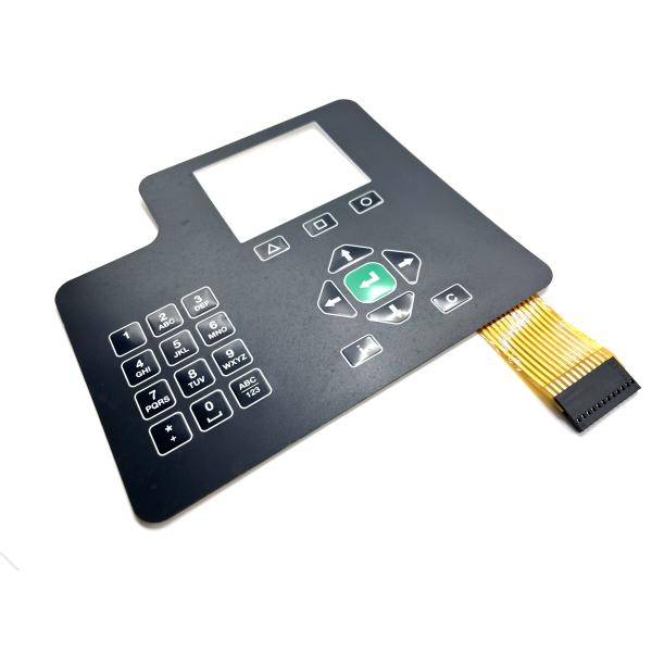 Texture Coating 1x3 Matrix Membrane Switch With Perimeter Emboss All Keys