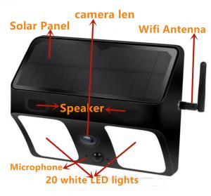 China 1080P PIR Motion LED Light Hidden IP Camera / APP Live Remote Control Light Camera on sale