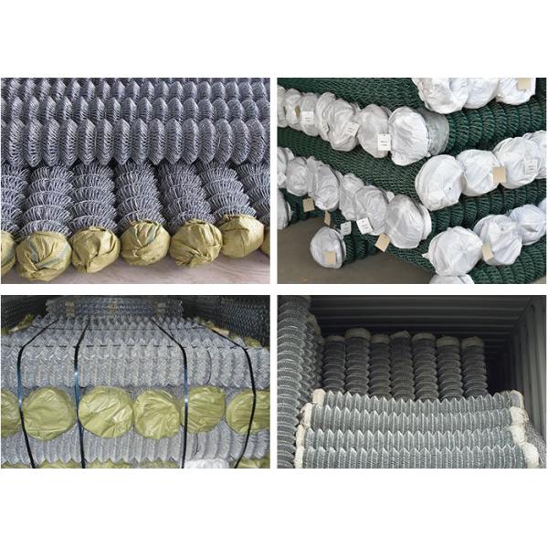 Green / Balck Wire Mesh Fencing PVC Coated 0.5 - 6m Width Chain Link Fence