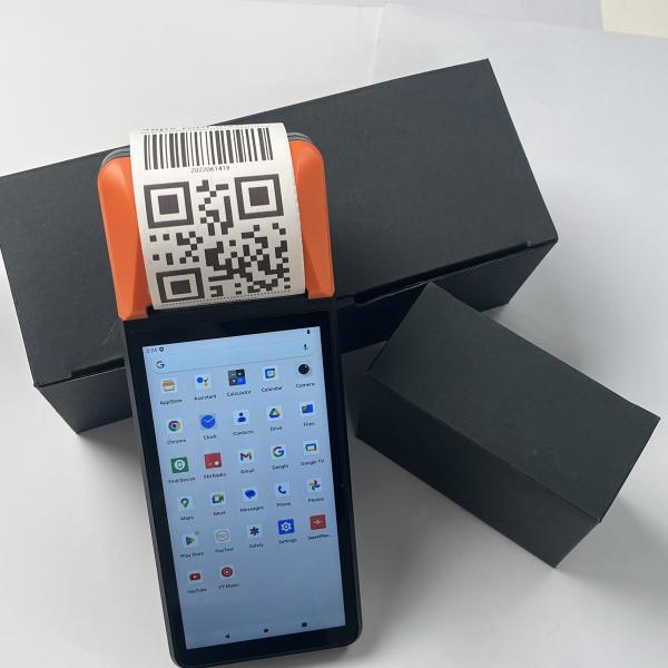 LCD Screen Handheld POS Printer NFC Android Based POS Device 5.99 Inch