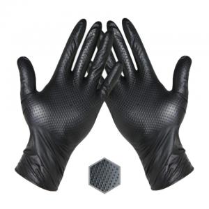 China Industrial Gloves Heavy Duty Nitrile Work Gloves Powder Free Diamond Pattern on sale