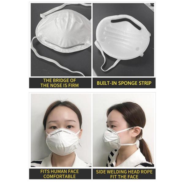 KF94 Cup Shape Mouth Cover Machine 14kW Elastic Earloop Mask Machine