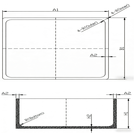 High Purity Graphite Sagger For Anode Material / Cathode Lithium Iron Phosphate Sintering