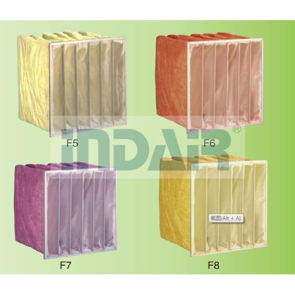 Lightweight High Flow Air Filter 595x595x600mm With Aluminium Zinc Plate Frame