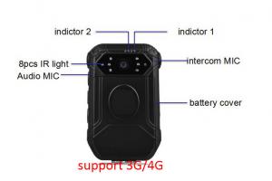 China Law Enforcement Waterproof Body Camera 140 Degree Angle View 3600 MAH Battery on sale