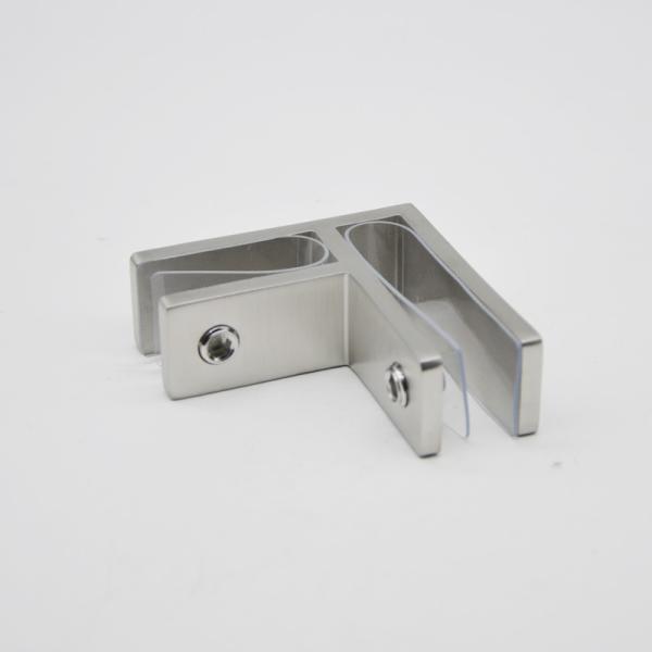 Stainless steel Glass connector 90 degree RS2314 plus, 70X25mm, thickness 5mm, SS304 satin, mirror, black