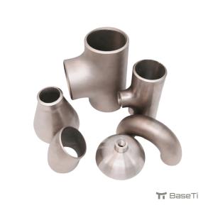 China 90 Deg 45 Deg Titanium Pipe Fittings Petrochemical 3 4 Tee Fitting For Oil Refining Plants on sale