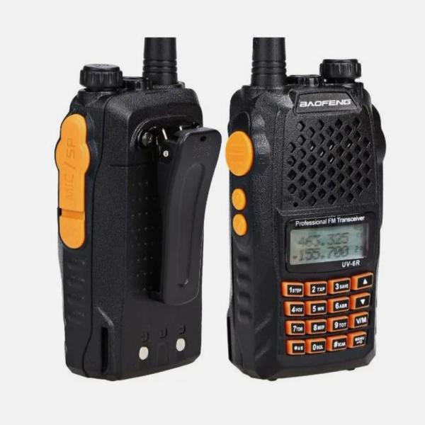 UV-6R IPX4 Water Resistant Walkie Talkie with 1500mAh Battery and 16 Channels Portable Two Way Radio