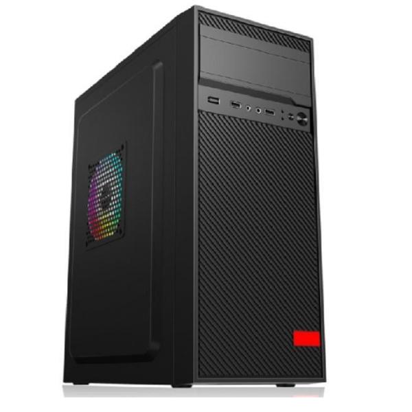 Mid-Tower ATX Computer Case with SPCC 0.35mm Construction Supports ATX Micro-ATX Mini-ATX and Features Multiple Cooling Fans