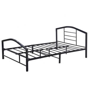 China Durable Adult Staff Dormitory Metal Single Bed on sale