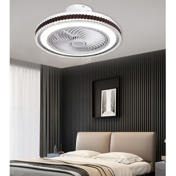 42 Bladeless Ceiling Fan With Light Flush Mount Chandelier Fan