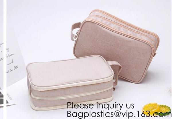 Multifunction canvas cosmetic bags felt makeup bag for sale toiletry bag for travel,makeup bag necesery travel bagease