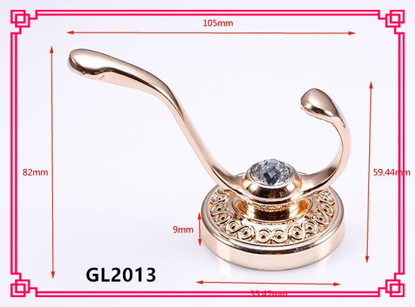 Chrome Plated Solid Wall Hangers Rose Gold Luxury Clothes Hooks Rose Gold Classical Towel Rack