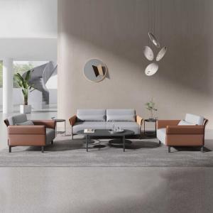 Buy cheap Sleek Design Office Furniture Sofa Solid Wood Frame Leather Sofa Set product