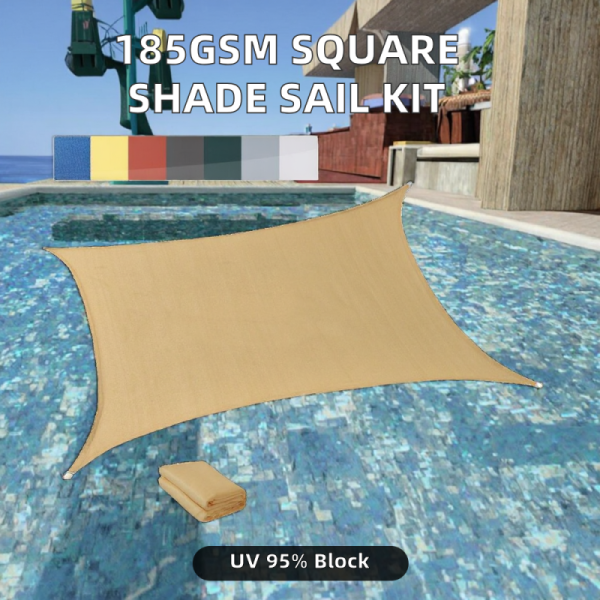 Wholesale -Resistant Sun Shade Sails Outdoor Patio Garden with Hardware Kit of Sunsail