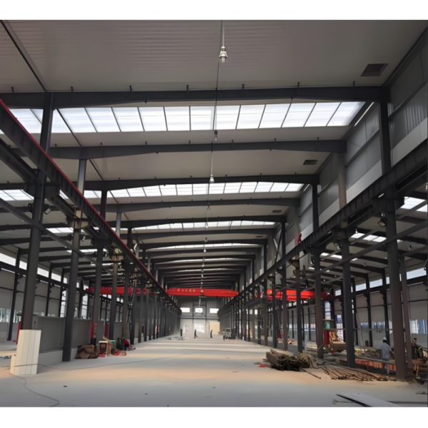 Fireproof Steel Structure Warehouse with 4-12 Meters Height and Customizable Span for Industrial Use