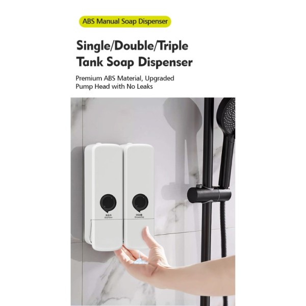 300ml Durable Wall Mounted Pump Soap Dispenser Modern Bathroom Kitchen Foam Soap Dispenser