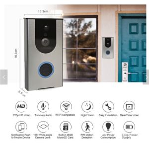 Buy cheap WiFi Wireless Video Doorbell, Smart Doorbell 720P HD Wifi Security Camera Bulit in 32G Memory Storage, With Chime product