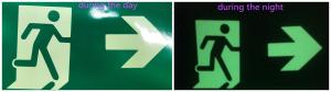 Buy cheap Plastic Photoluminescent Vinyl Film Self Adhesive For Everglow Exit Signs product