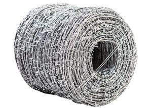 Buy cheap Single Twist 2.2mm Galvanised Steel Barbed Wire Q235 12*12 Gauge product