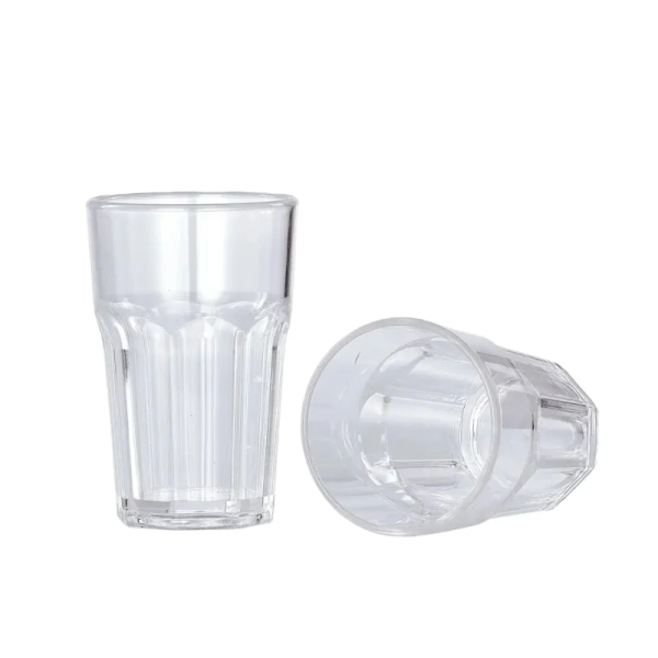 Unbreakable Octagonal Plastic Shot Glass Clear 200ml High Octagon PC PS Cup