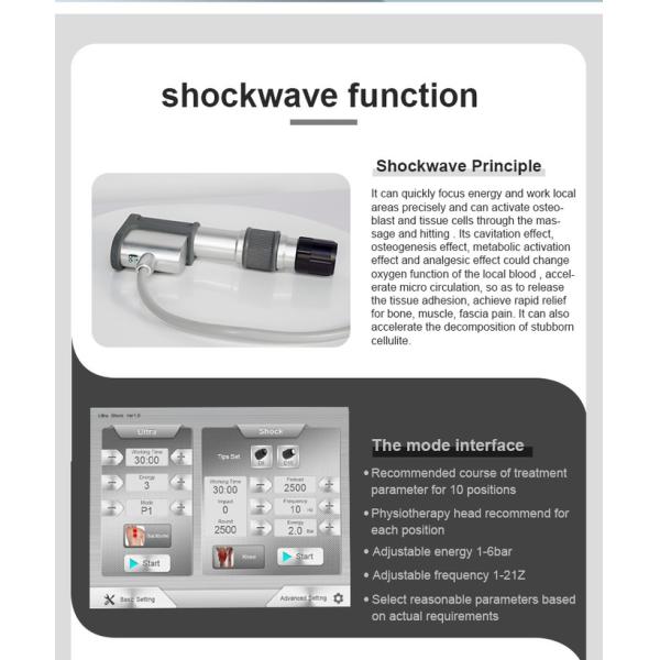 Multifunctional Shockwave Physiotherapy Machine 2 In 1 Sports Injury Recovery Machine