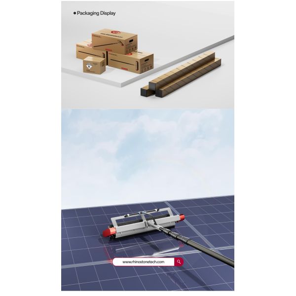 Mobile Backpack Battery Power Solar Panel Cleaner with 3.6m 5.4m 7.5m Water-Power Telescopic Rod