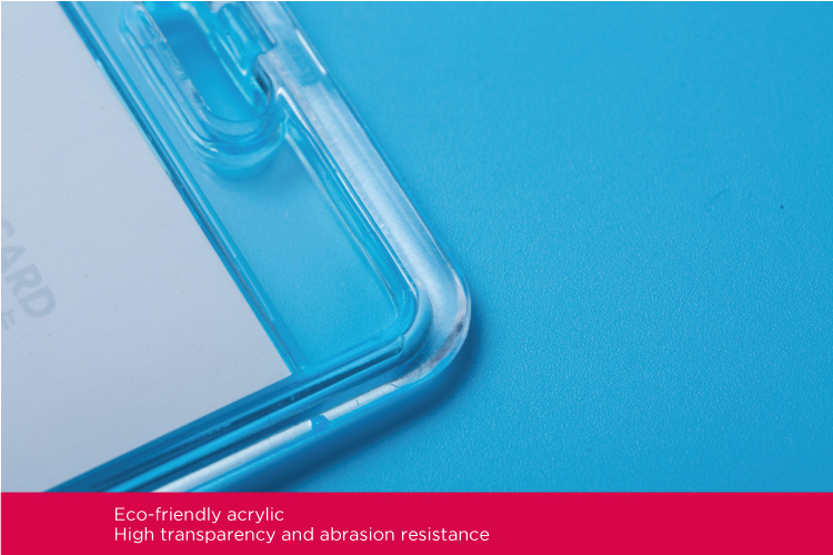 Arc Design Vertical Transparent Acrylic ID Badge Holder