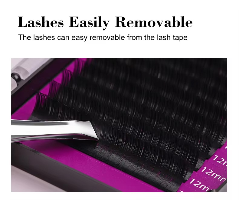 Handmade DIY Non Shedding Eyelash Extensions Custom Lash Packaging Individual Eyelash Extension Trays