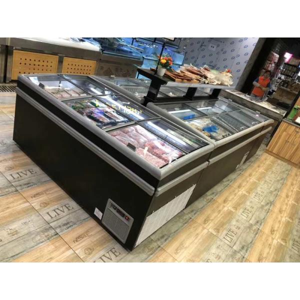 Integral Supermarket Island Freezer Chiller Cabinets For Frozen Chickens