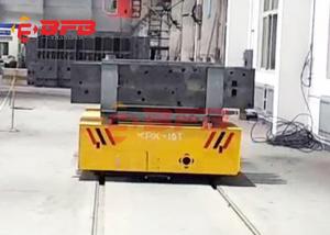 China Heat Resistance Rail Transfer Trolley , Heavy Steel Motorized Rail Transfer Cart on sale