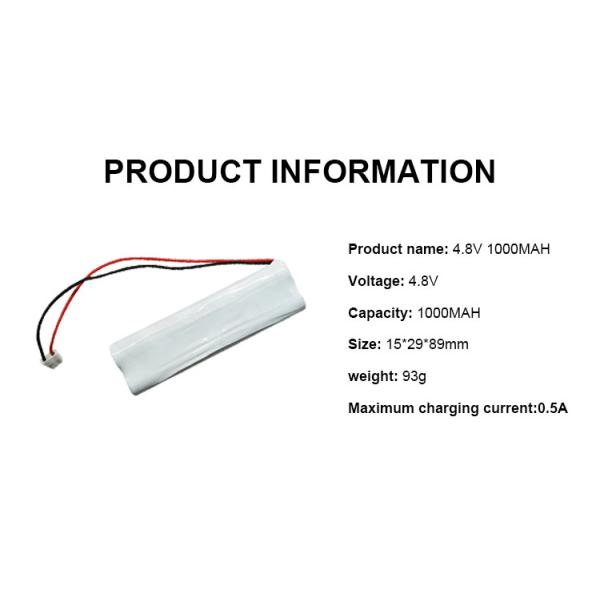 4.8v Nickel Cadmium Battery 1200mAh 1500mAh Nicd Battery Pack