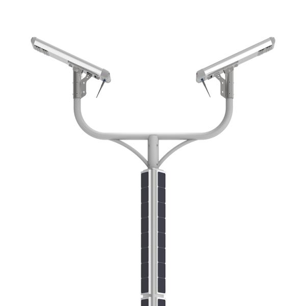 Pole Panel Integrated Solar Led Street Light High Power Dust Proof Smart Manage System