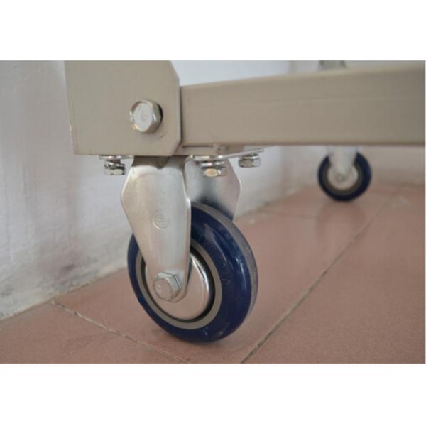 Multi Functional Rolling Warehouse Ladders On Wheels / Rolling Step Ladder Safety