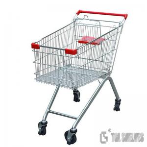 China Lightweight Shopping Supermarket Trolley , Aluminium Shopping Cart With Seat 60L on sale